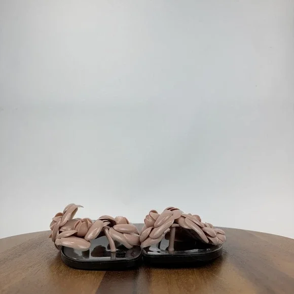 New Womens Jeffrey Campbell Floralee Pink Jelly Thong Flip Flops Sandals Size 9 - Picture 2 of 7